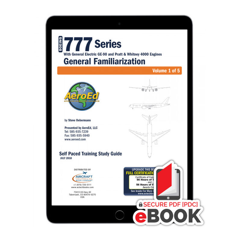 Boeing 777-200ER familiarization Secure eBook covering GE90 and PW4000 engine systems