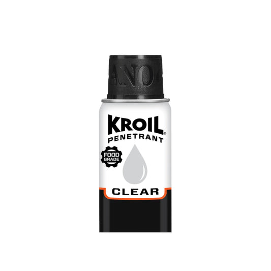 Kroil Clear® Food Grade Penetrating Oil 3oz Aerosol – NSF H1 Certified Food Safe Rust Penetrant and Lubricant