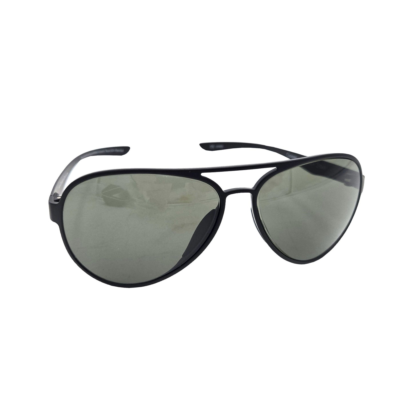 Cooper Aviator Sunglasses – matte black frame with G15 neutral green lenses, product details and barcode