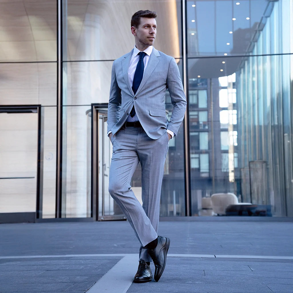 Amberjack Cap-Toe Obsidian black pilot oxford dress shoe, left side view, cap-toe lace-up | Lifestyle