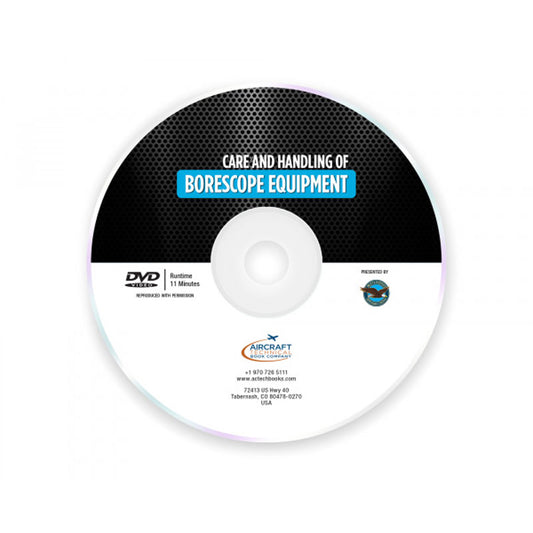 Care and Handling of Borescopes DVD covering aircraft engine borescope inspection equipment care