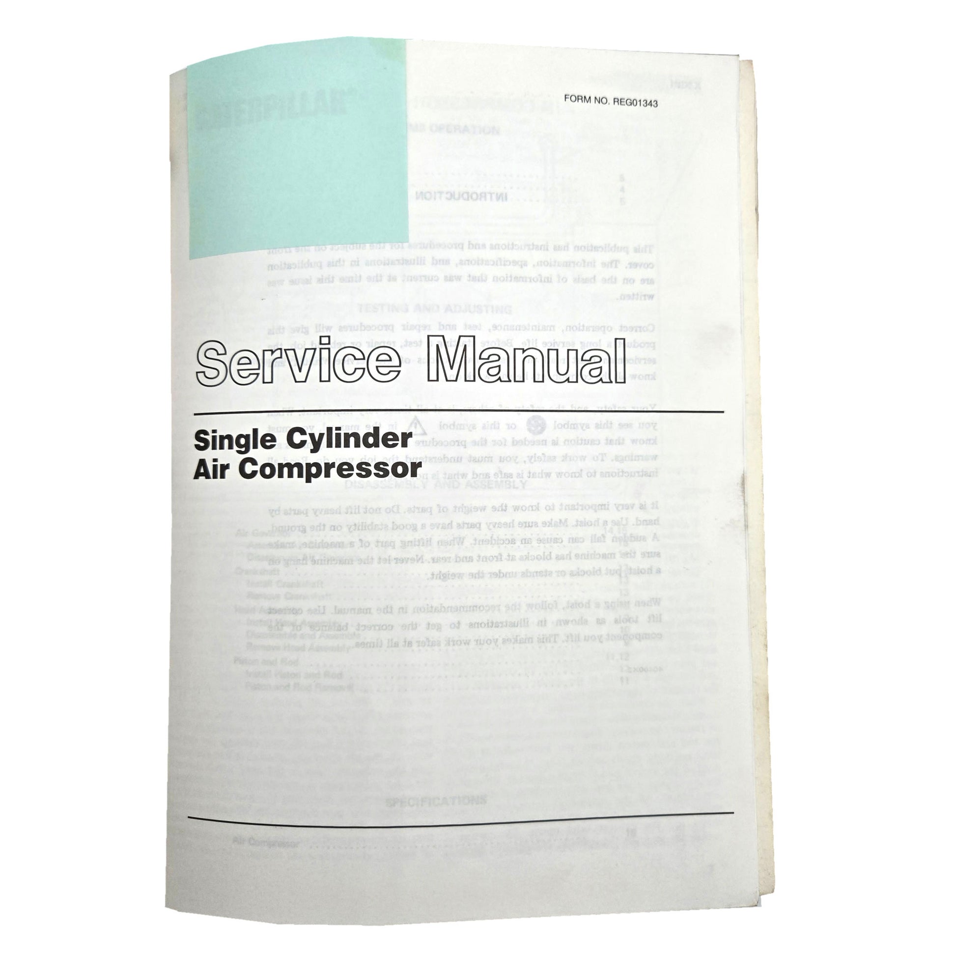 Section 4: Single Cylinder Air Compressor: Service Manual
