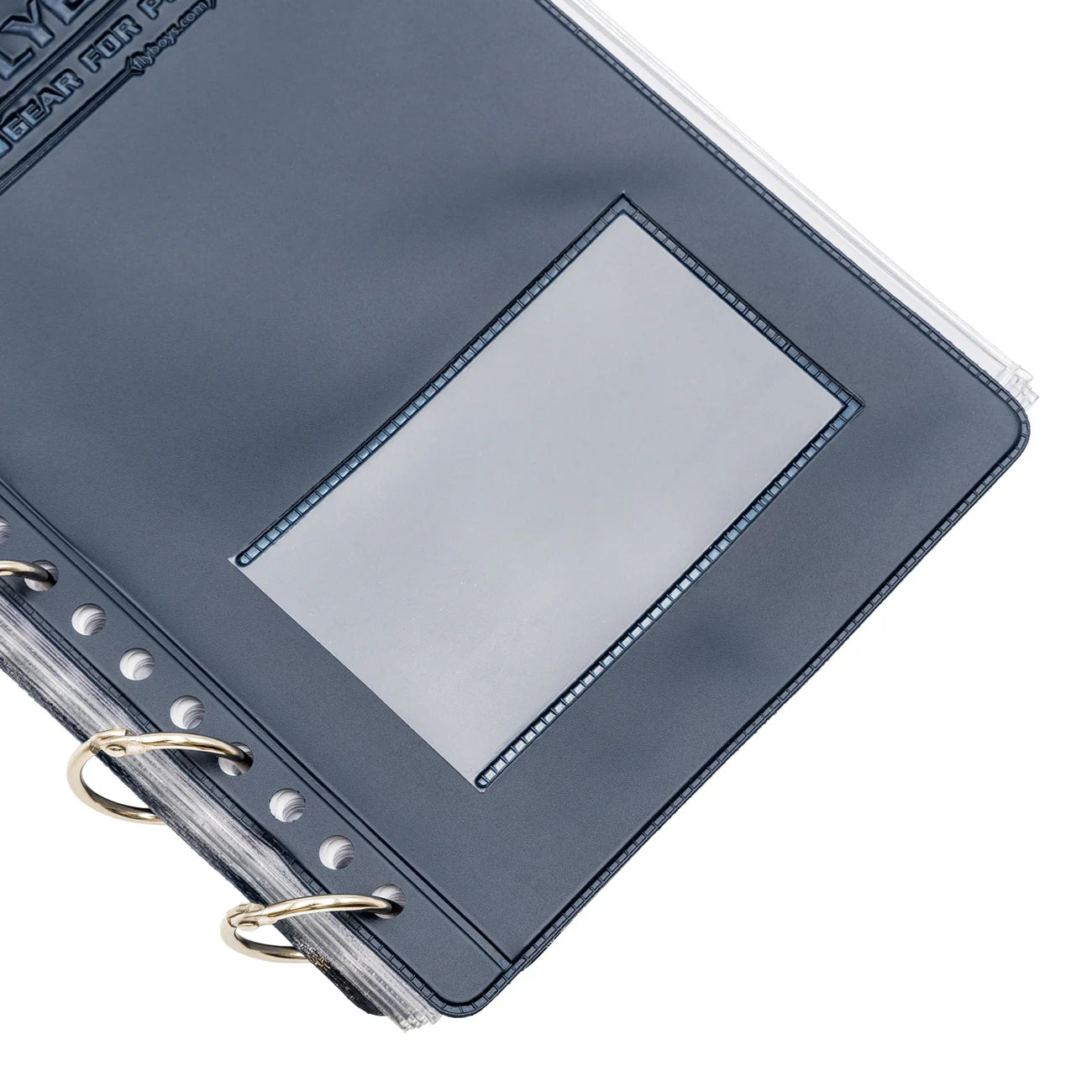 FlyBoys 5 x 8 pilot checklist book open binder with ring binding for aviation checklist organization, close up