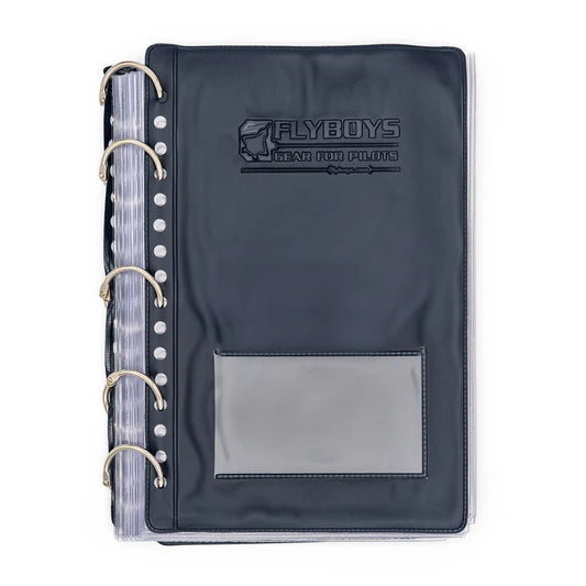 FlyBoys 5 x 8 pilot checklist book open binder with ring binding for aviation checklist organization