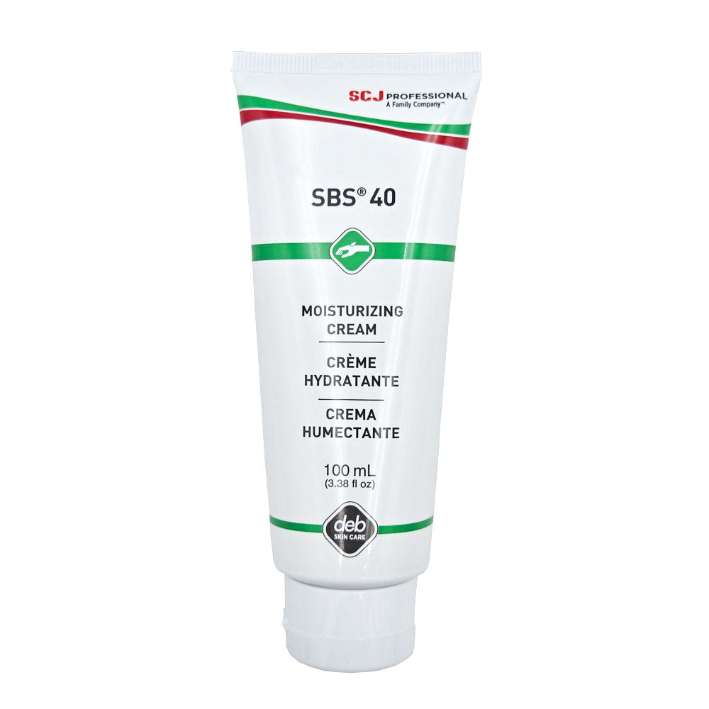 Deb Group SBS-40 Skin Conditioning Cream 100 ml tube front view - SBS100ML, cream for skin protection and conditioning