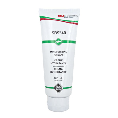 Deb Group SBS-40 Skin Conditioning Cream 100 ml tube front view - SBS100ML, cream for skin protection and conditioning