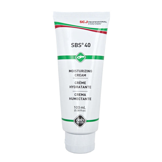 Deb Group SBS-40 Skin Conditioning Cream 100 ml tube front view - SBS100ML, cream for skin protection and conditioning