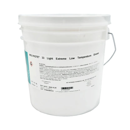 MOLYKOTE 33 Light Grease – Side View Showing Silicone-Based Low Temp Lubricant Label
