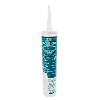 DOWSIL™ 733 Glass & Metal Sealant 10.1 oz black cartridge - high-performance RTV silicone back view with product details