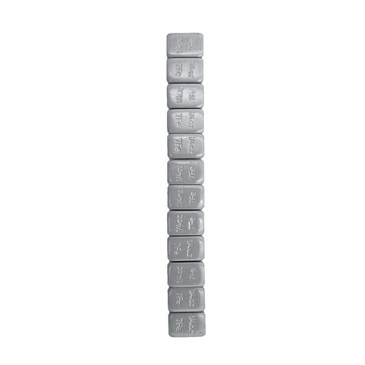 Front view of Desser DTR9901 stick-on wheel balance weight strip showing all 12 segments