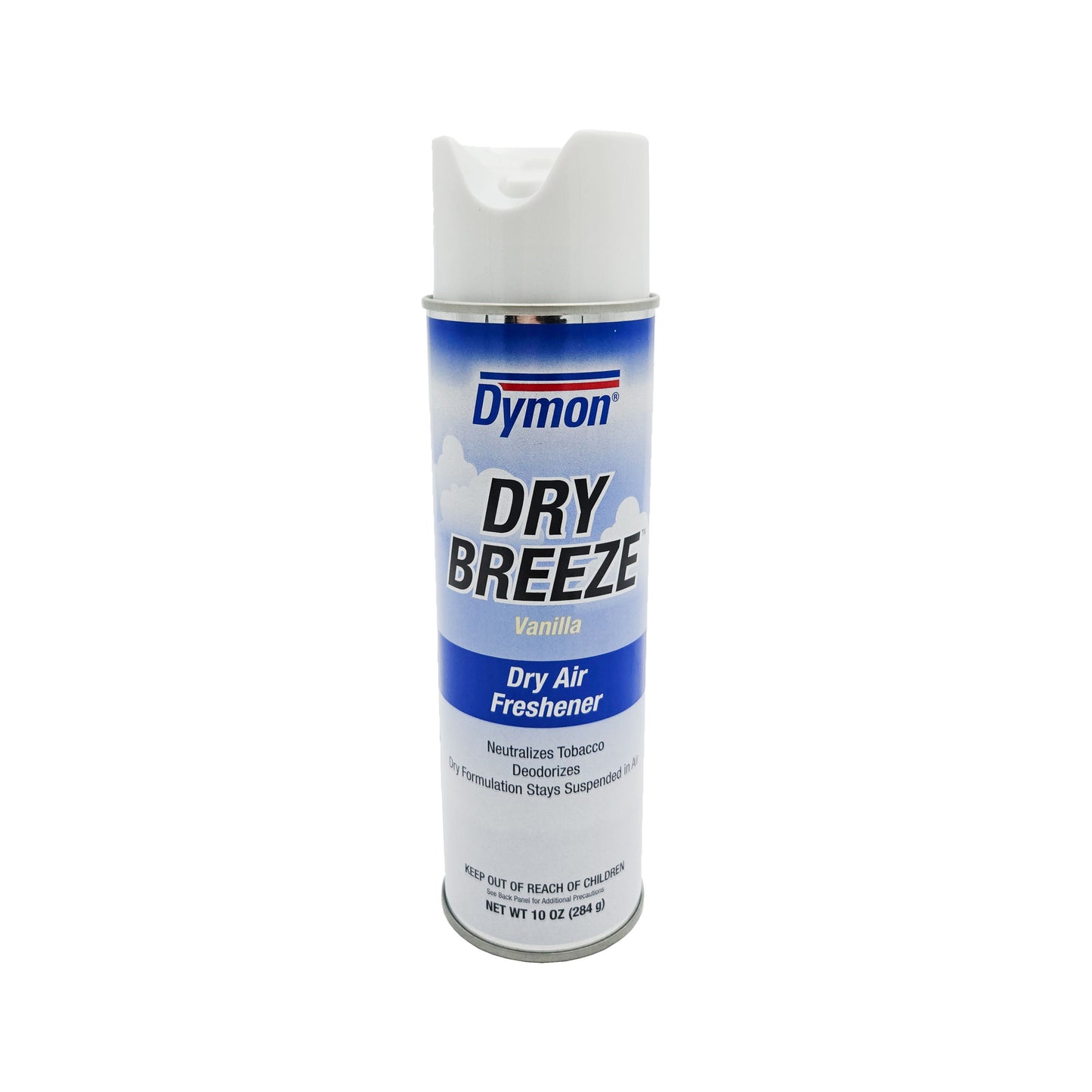 Dymon Dry Breeze Air Freshener Vanilla – Front View of 10oz Aerosol Can