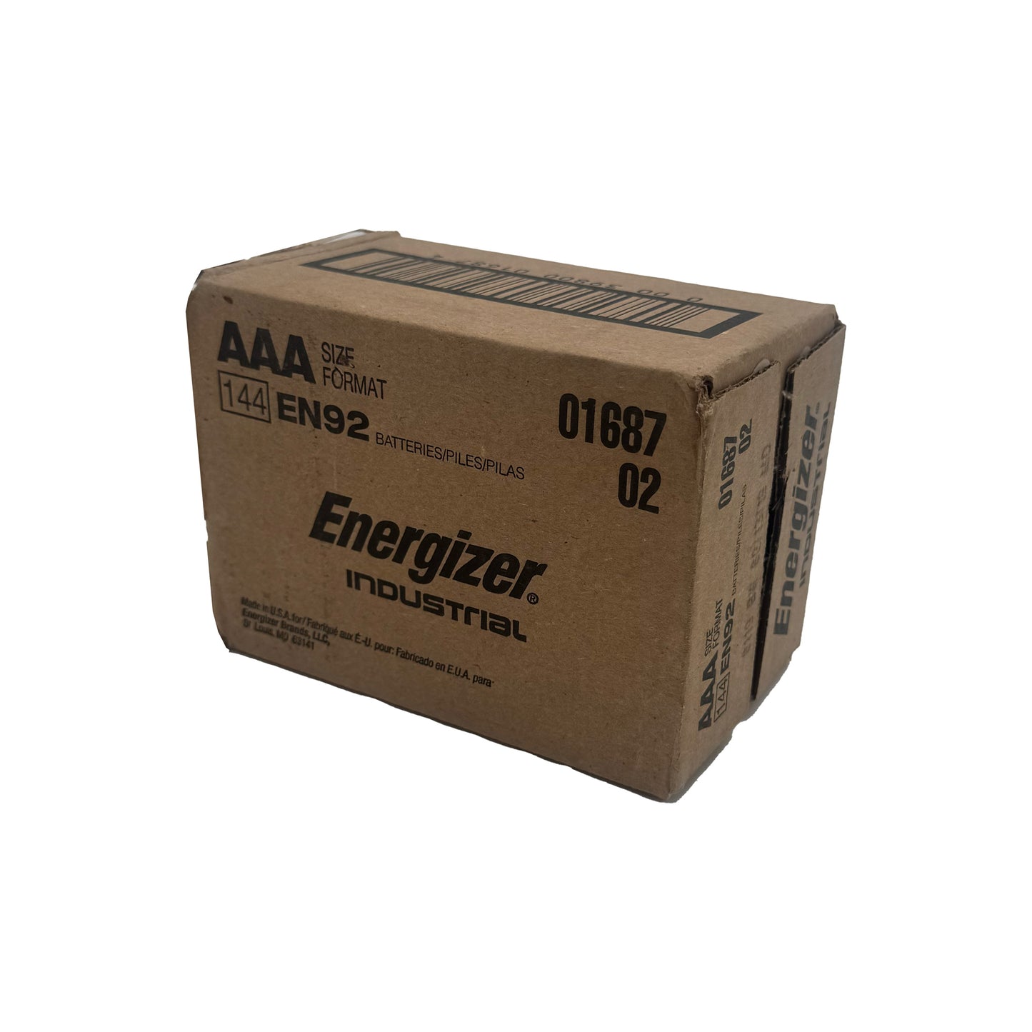 Energizer Industrial AAA Alkaline Batteries EN92 144 pack bulk case”
