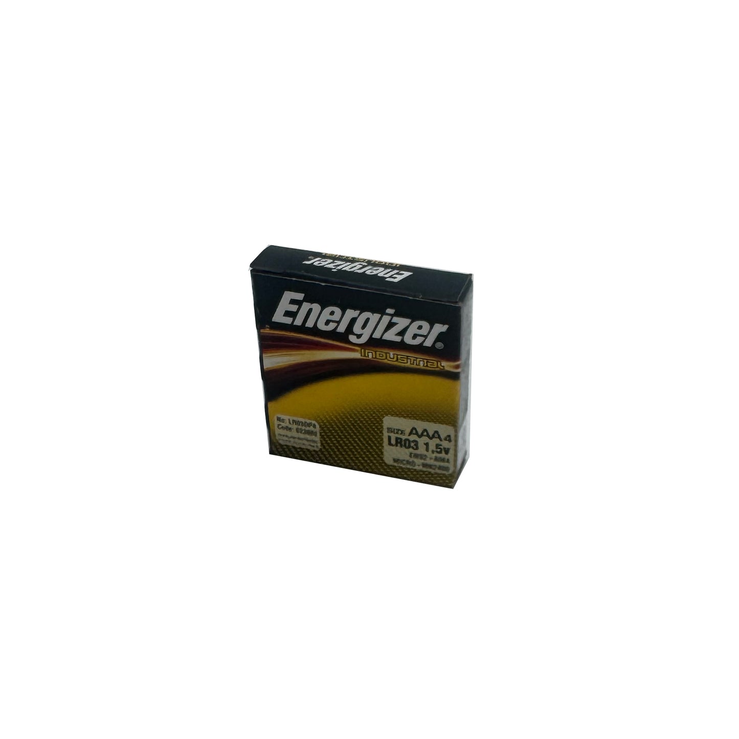 Energizer Industrial AAA Alkaline Batteries EN92 four pack box