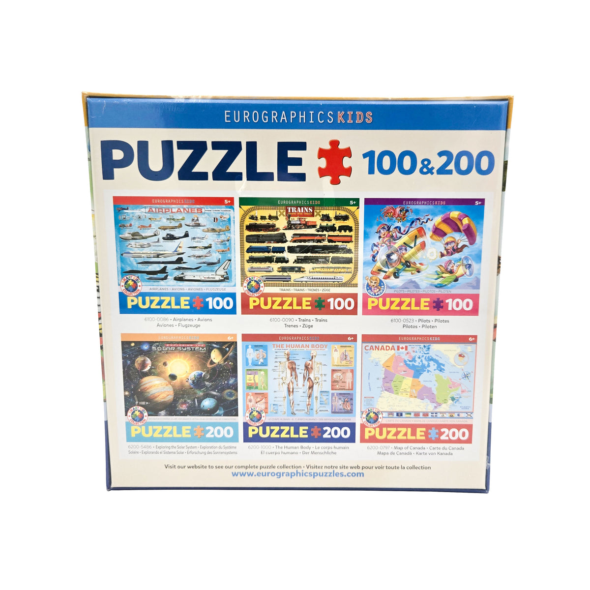 EuroGraphics Butterflies Puzzle back view with product details - ER-PZCBU, high-quality educational puzzle