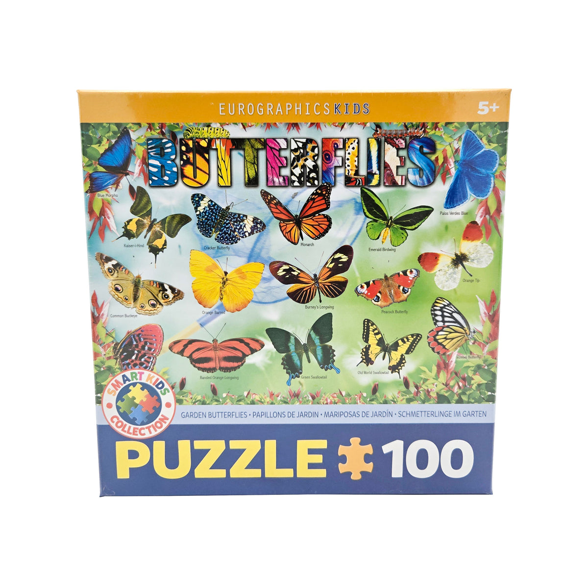 EuroGraphics Butterflies Puzzle front view - ER-PZCBU, vibrant 1000-piece jigsaw puzzle featuring colorful butterflies
