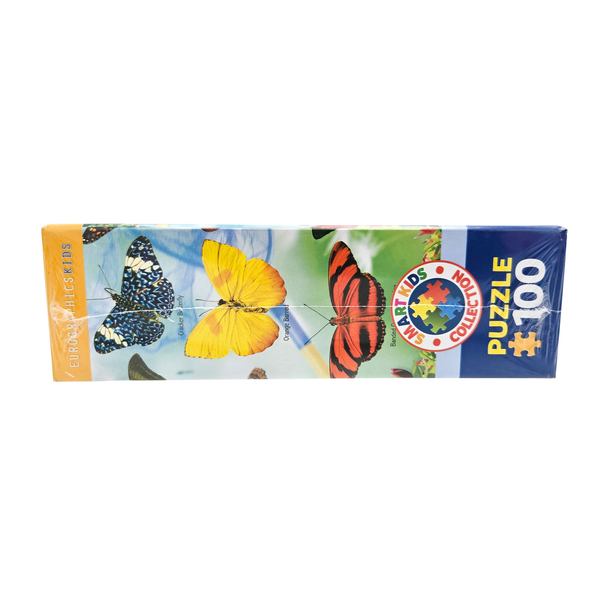 EuroGraphics Butterflies Puzzle left-side view - ER-PZCBU, sturdy puzzle box with butterfly illustrations
