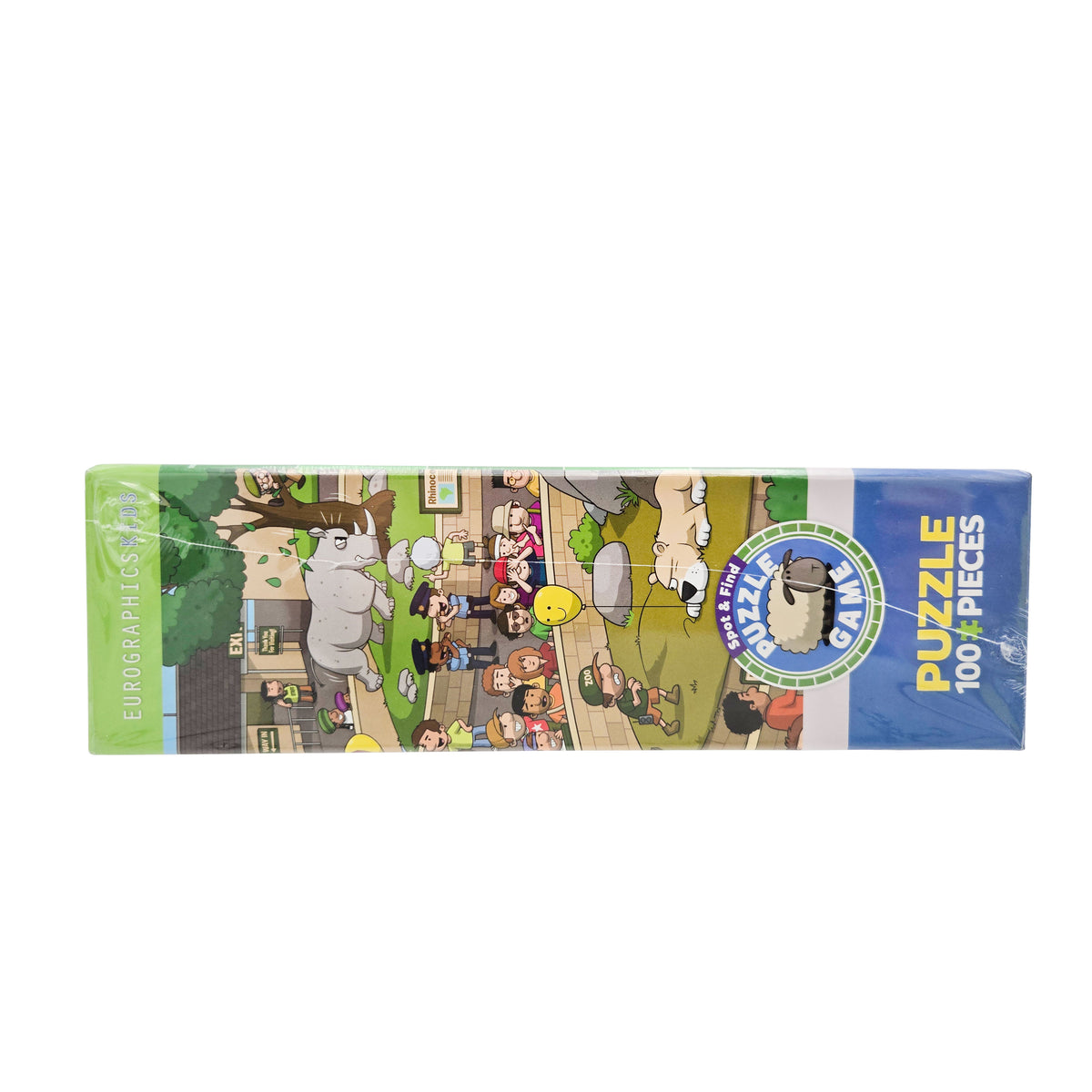 EuroGraphics Spot & Find Day at the Zoo Puzzle left-side view - ER-PZCDZ, high-quality puzzle packaging