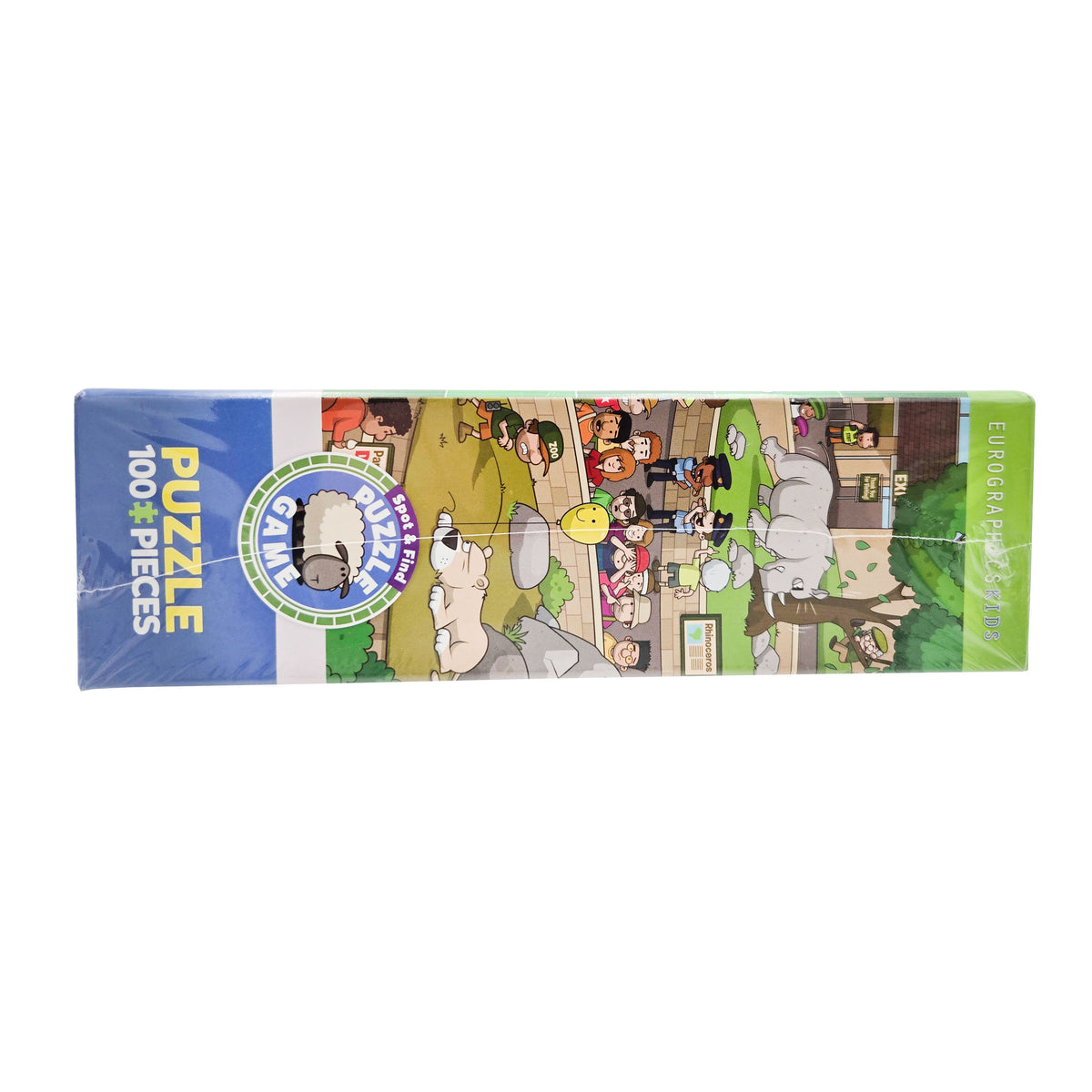 EuroGraphics Spot & Find Day at the Zoo Puzzle right-side view - ER-PZCDZ, durable and vibrant puzzle box