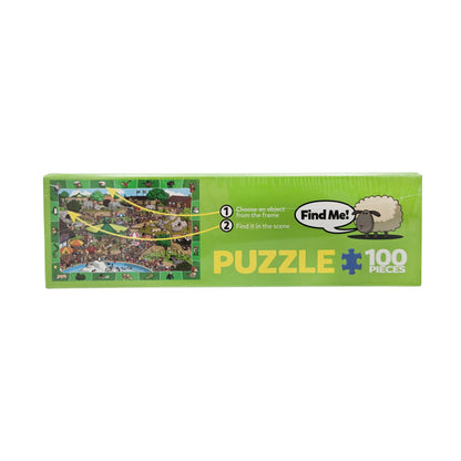 EuroGraphics Spot & Find Day at the Zoo Puzzle top-side view - ER-PZCDZ, colorful puzzle for kids and families