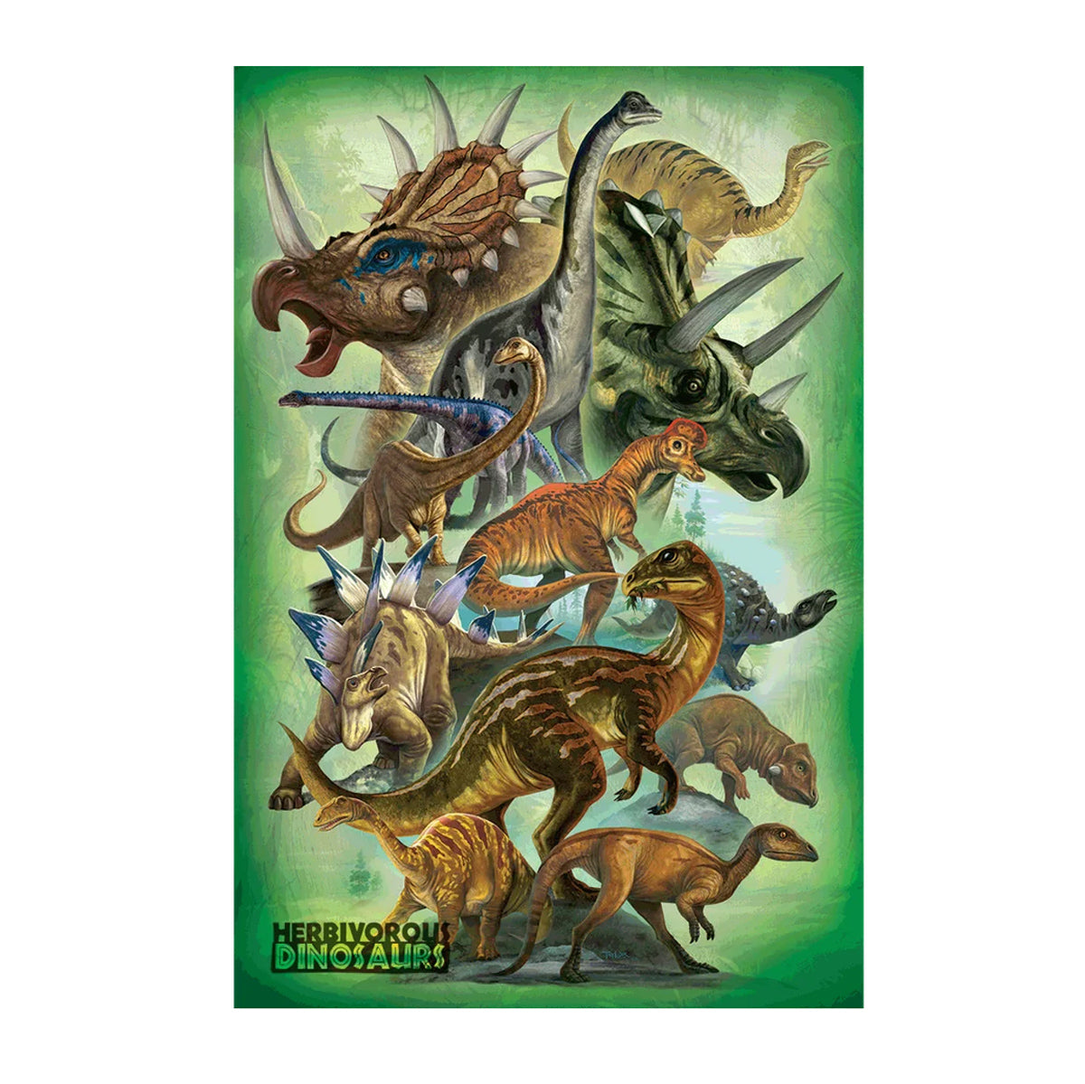 EuroGraphics Herbivore Dinosaurs Poster