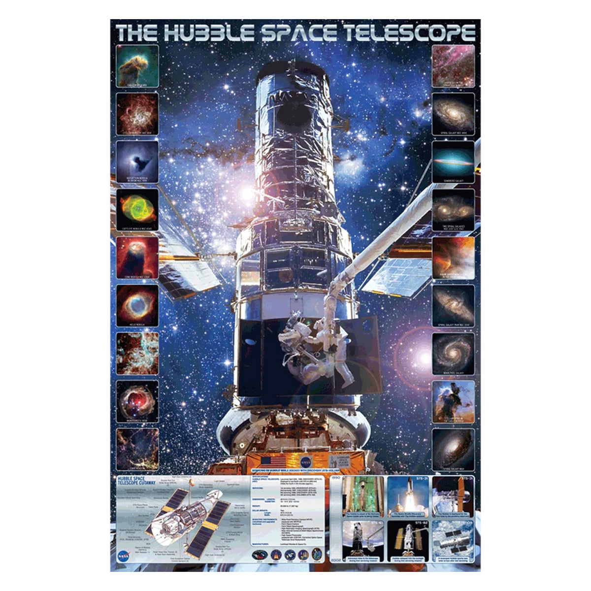 EuroGraphics Hubble Space Telescope Poster