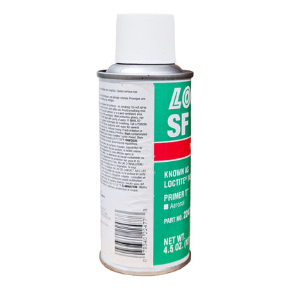 Back of Loctite SF 7471 aerosol can showing hazard warnings, directions, and manufacturer details.