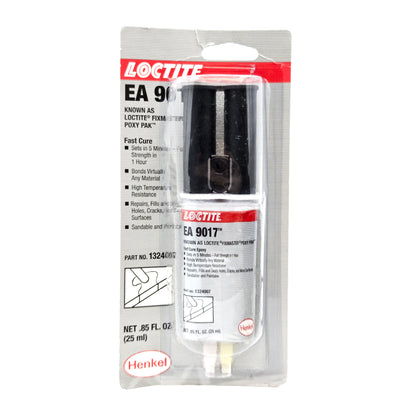 Front of Loctite Fixmaster Fast Cure Poxy Pak Epoxy Adhesive blister pack showing dual syringe and product label.