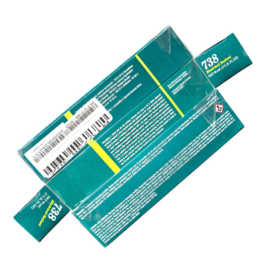 Close-up of Dow Corning RTV-738 Electrical Silicone Sealant box showing safety warnings, ingredients, and usage directions.