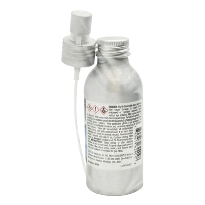 Back of Vibra-Tite 624 Accelerator bottle showing danger warnings, handling directions, and manufacturer details.