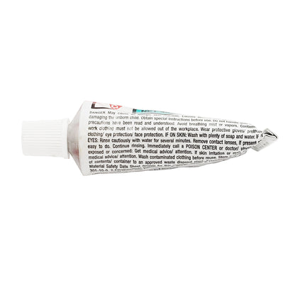 Side label of DOWSIL 4 catalyst detailing first aid and handling precautions
