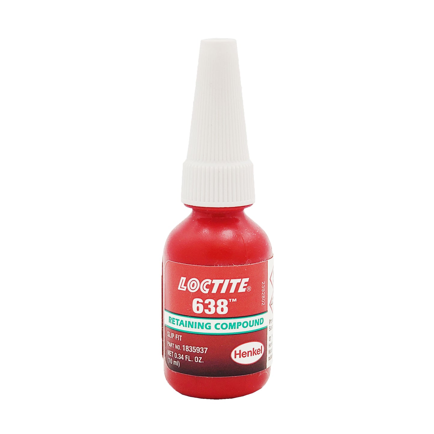 Loctite 638 retaining compound 10mL bottle P/N 1835937 for slip fit applications