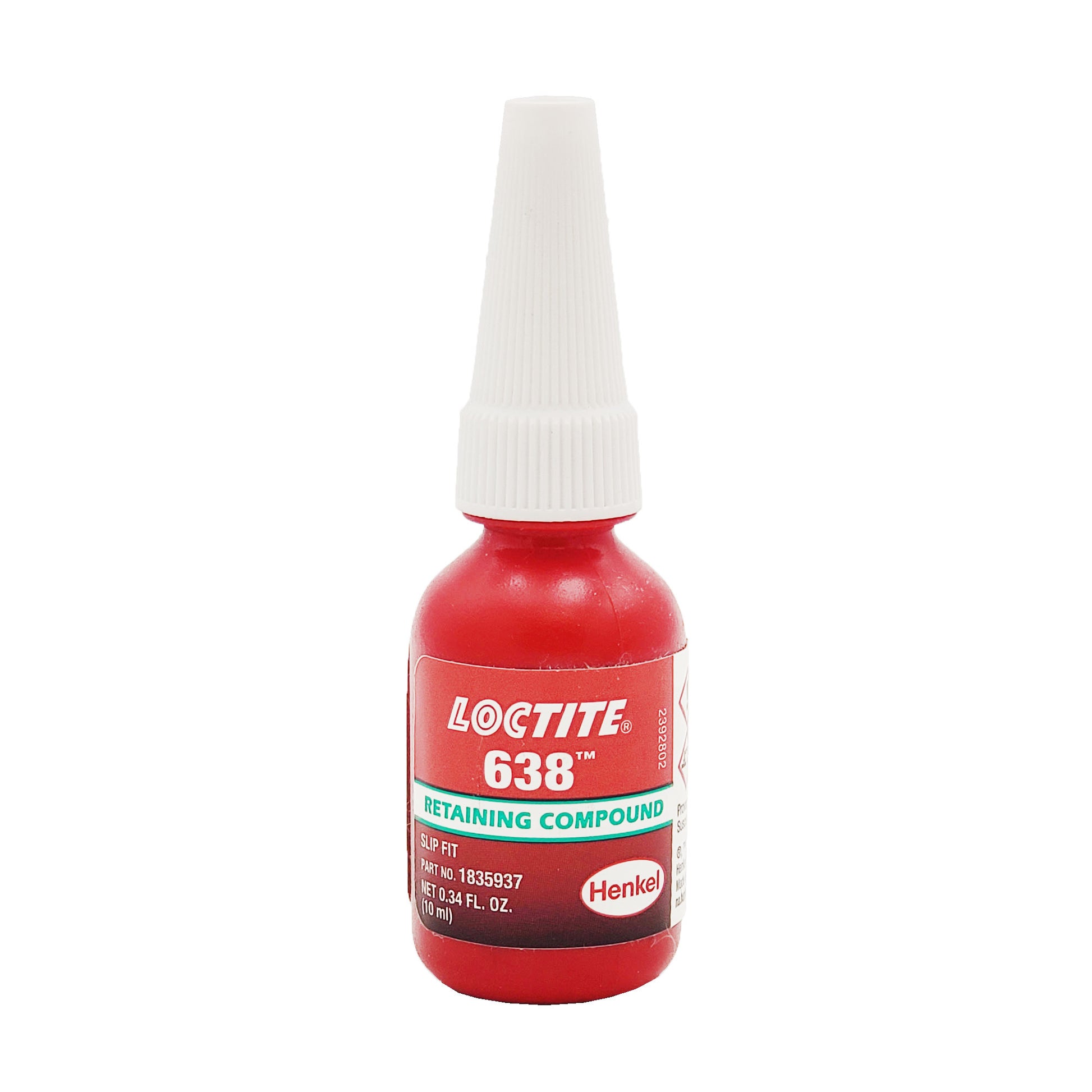 Loctite 638 retaining compound 10mL bottle P/N 1835937 for slip fit applications