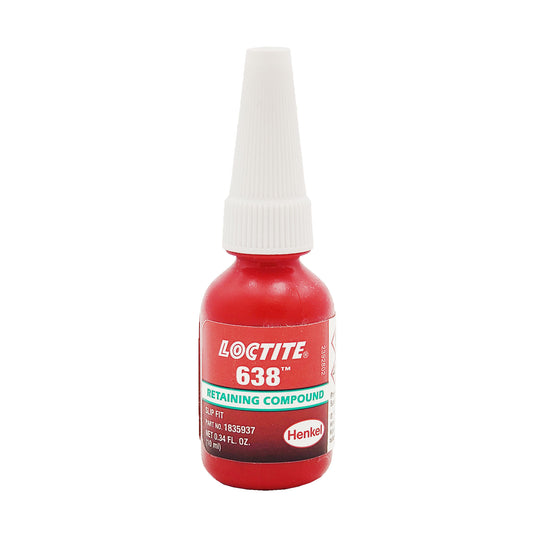 Loctite 638 retaining compound 10mL bottle P/N 1835937 for slip fit applications