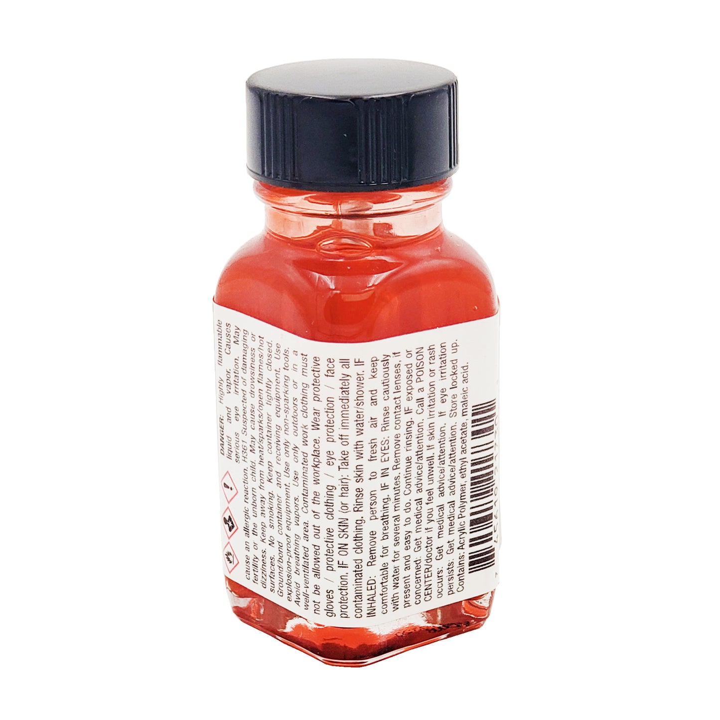 Back label of Vibra-Tite 217 VC-4 threadlocker showing safety and first aid instructions
