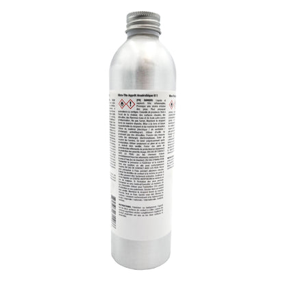 Left side of Vibra-Tite 611 Primer N bottle with French safety and usage instructions.