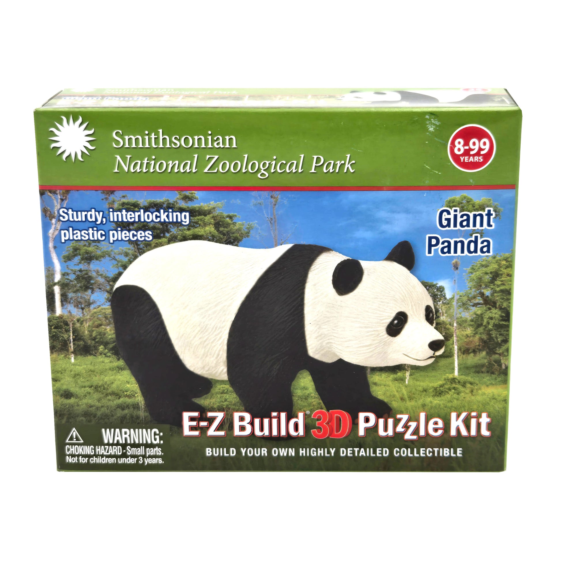 Smithsonian E-Z Build Giant Panda Puzzle Kit – Front View with Puzzle Image and Branding