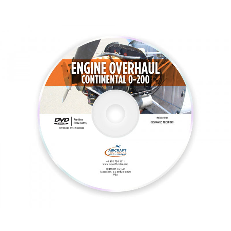 Continental O-200 engine overhaul DVD covering aircraft engine teardown and assembly procedures