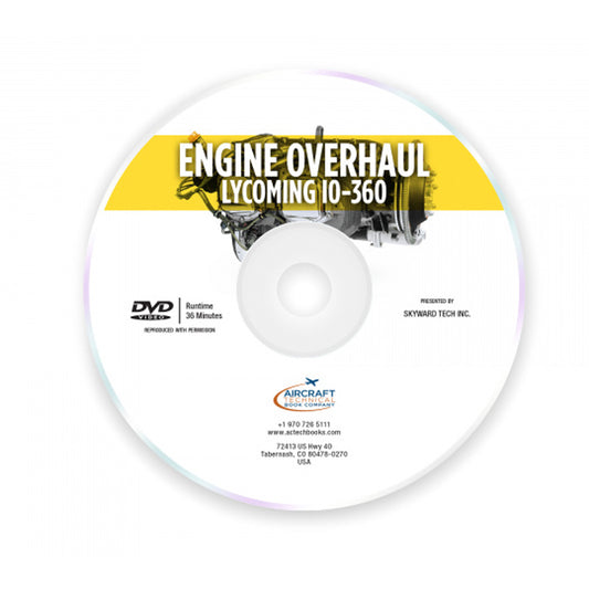 Engine Overhaul Lycoming IO-360 DVD training video showing Lycoming IO-360 engine reassembly procedures