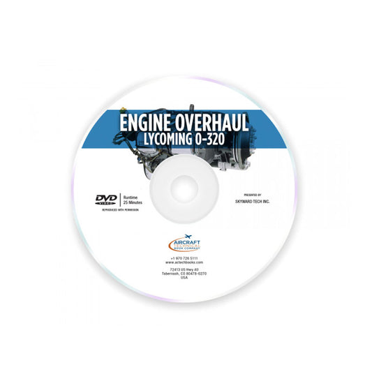 Lycoming O-320 Engine Overhaul DVD demonstrating aircraft engine teardown, assembly, and overhaul procedures