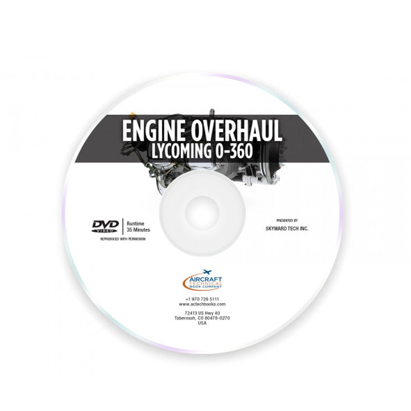 Lycoming O-360 Engine Overhaul DVD demonstrating aircraft engine teardown, assembly, and overhaul procedures
