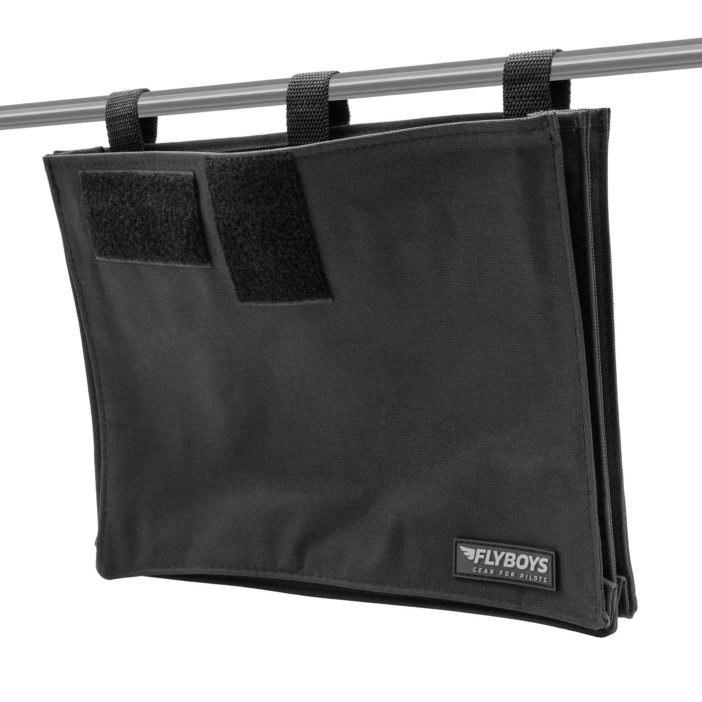 FlyBoys C-17 Console Pubs Bag FB1022 military flight crew publication storage bag for C-17A Globemaster aircraft, hanging on an angle