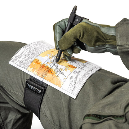 FlyBoys MapStrap securing an aviation chart during flight operations