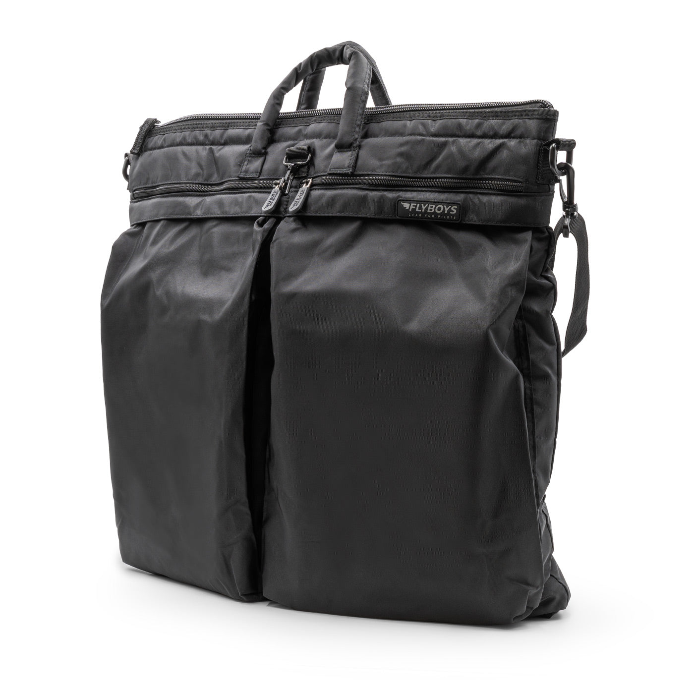 FlyBoys FODefender Jumbo Helmet Bag in black with oversized storage compartments