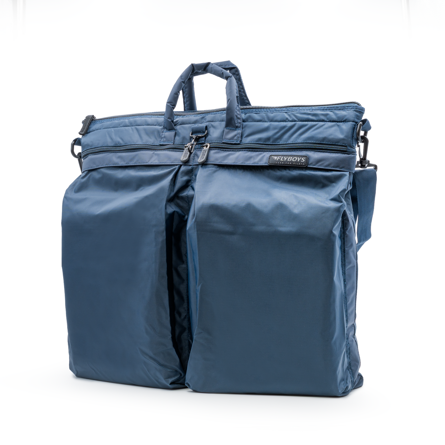 FlyBoys FODefender Jumbo Helmet Bag in navy blue with dual exterior pockets
