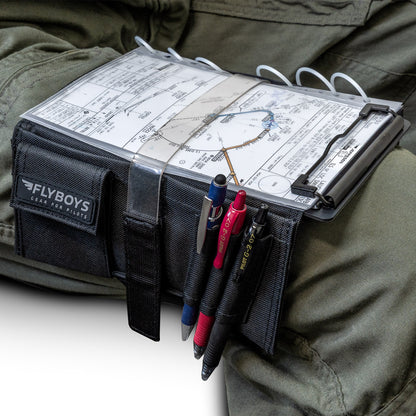 FlyBoys Classic Pilot Kneeboard holding approach plates and flight charts