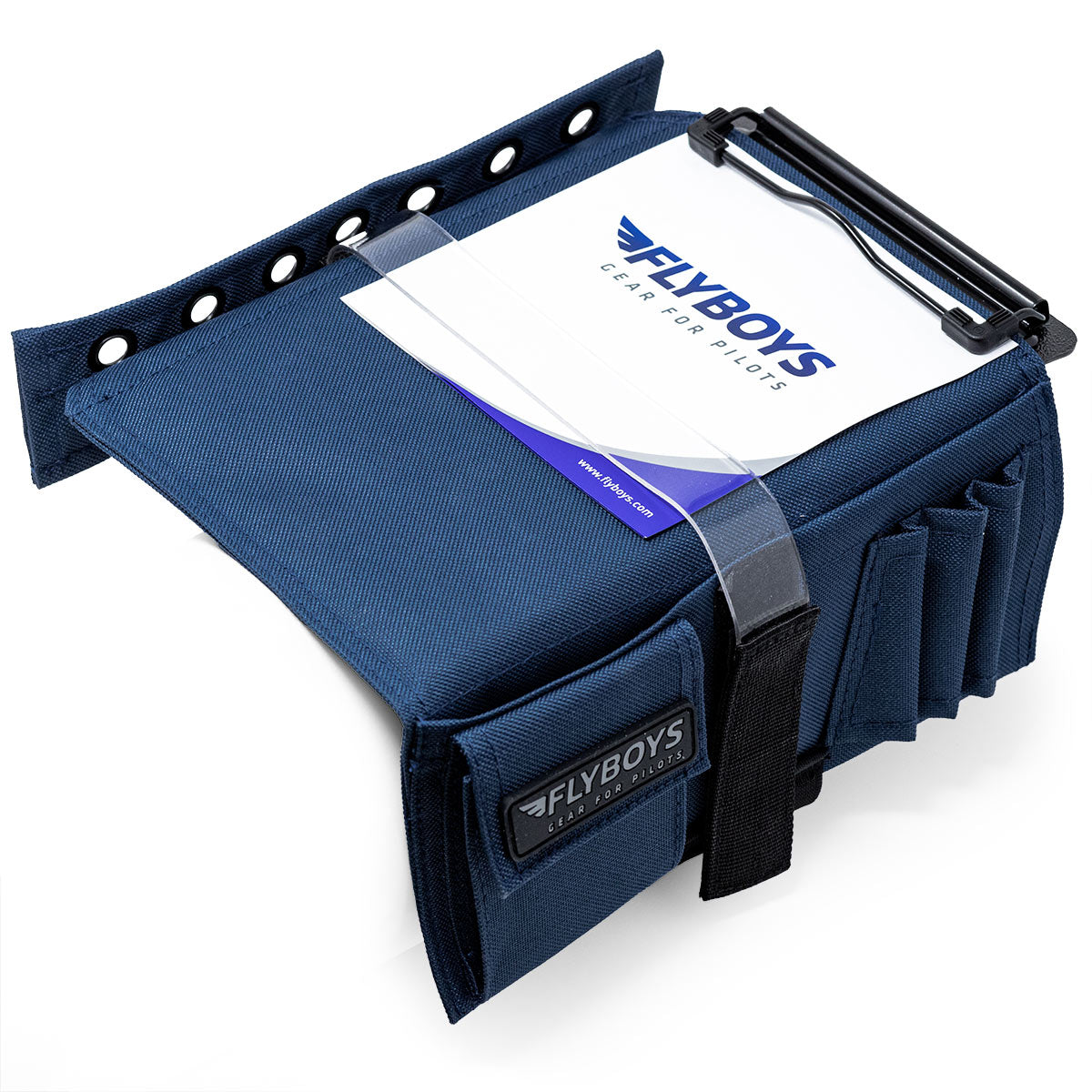 FlyBoys Classic Pilot Kneeboard blue color with flexible clipboard