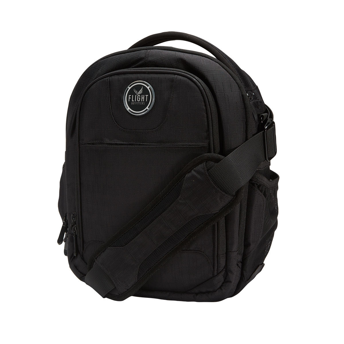 Flight Outfitters Lift Flight Bag 2.0 Pro - all-black, uniform-compliant pilot bag with rugged design and organized storage.