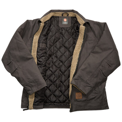 Gray Flight Outfitters Bush Pilot Jacket laid out unzipped