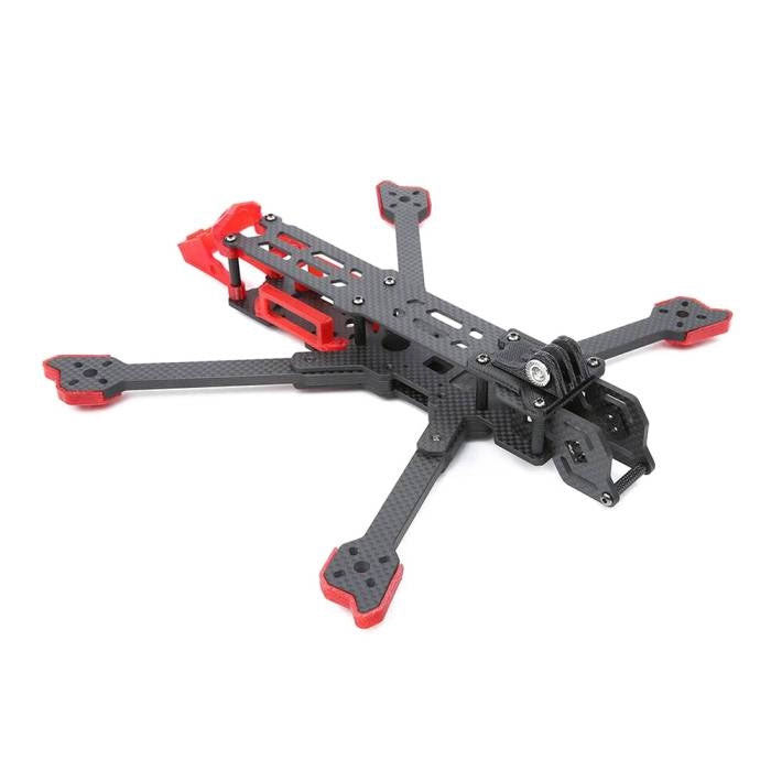 iFlight Chimera6 DC FPV Frame Kit fully assembled with red TPU parts