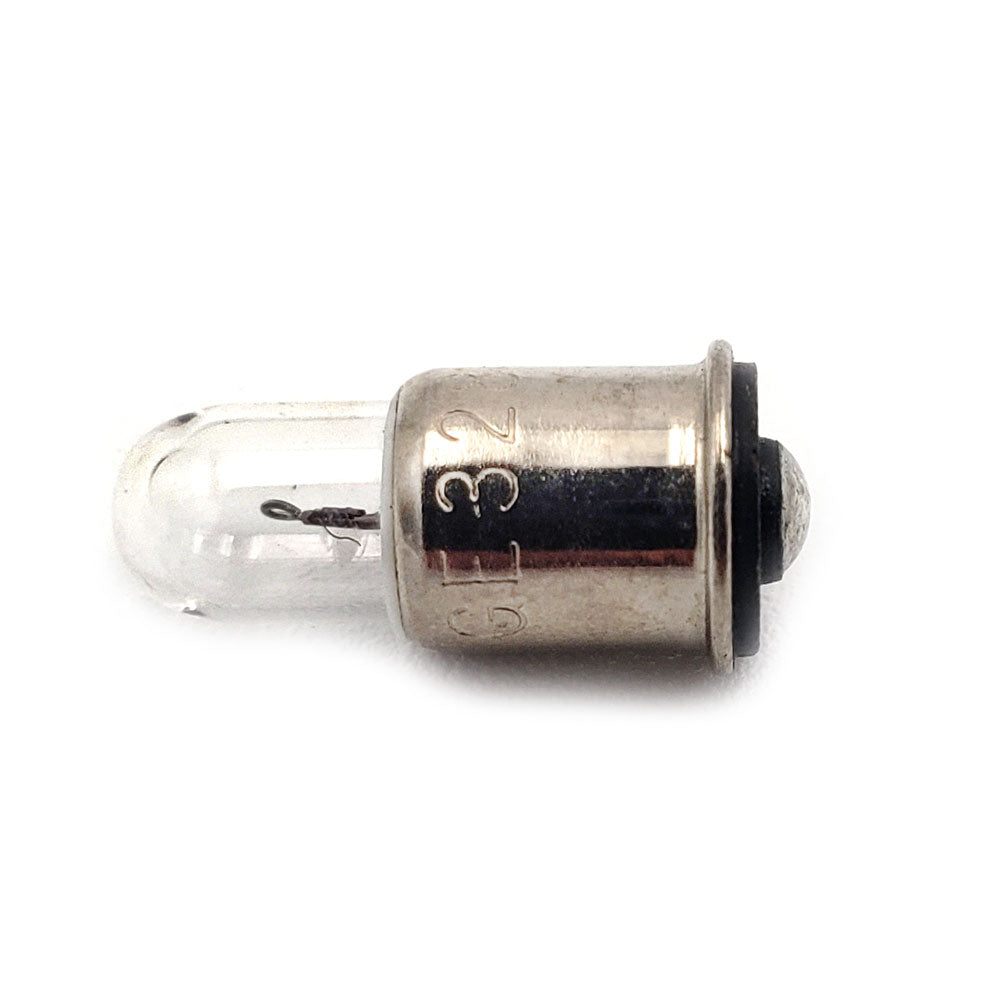 GE Incandescent Lamp 6V 1W 328 28546 – Side View with Bulb Pointed Left and Visible Etching